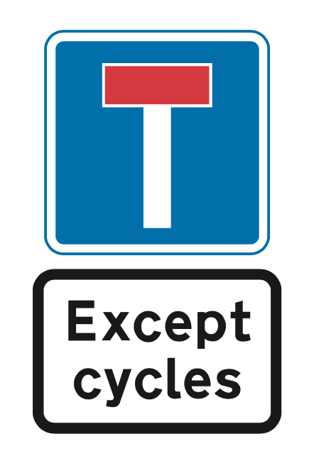 No through road except cycles